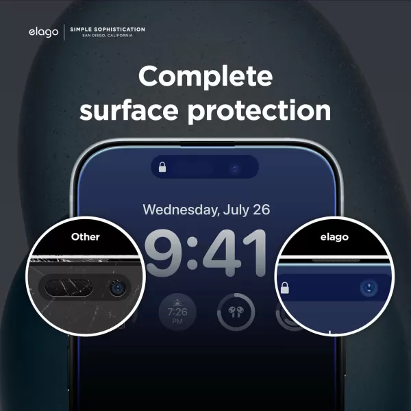 elago Tempered Glass Screen Protector Compatible with iPhone 15 Plus  9H Surface Hardness AntiFingerprint ShatterProof Scratch Protection Crystal Clear Clarity BubbleFreeiPhone 15 Plus 2Pcs