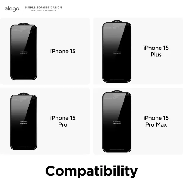 elago Tempered Glass Screen Protector Compatible with iPhone 15 Plus  9H Surface Hardness AntiFingerprint ShatterProof Scratch Protection Crystal Clear Clarity BubbleFreeiPhone 15 Plus 2Pcs