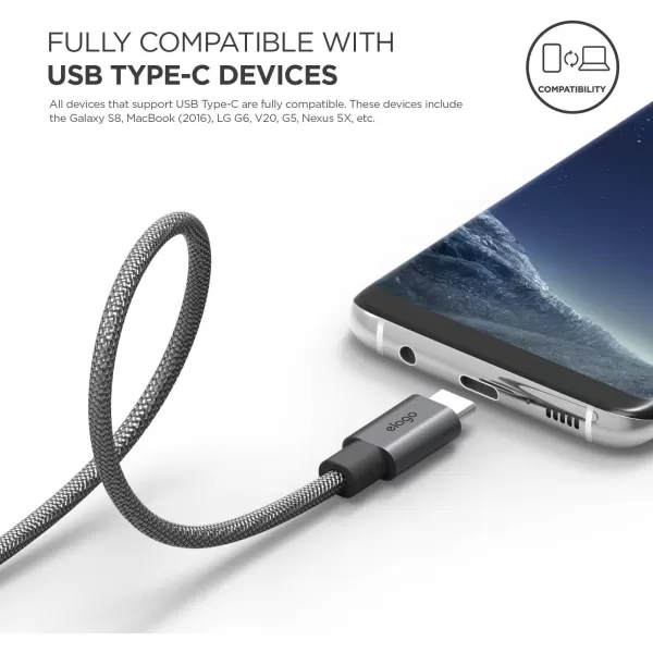 elago USBC to USBA Braided Cable Dark Grey  Sync amp ChargeReversible ConnectorFast ChargingAluminum Body  Galaxy S8 Galaxy S8 Plus and USBC Deviceselago USBC to USBA Braided Cable Dark Grey  Sync amp ChargeReversible ConnectorFast ChargingAluminum Body  Galaxy S8 Galaxy S8 Plus and USBC Devices