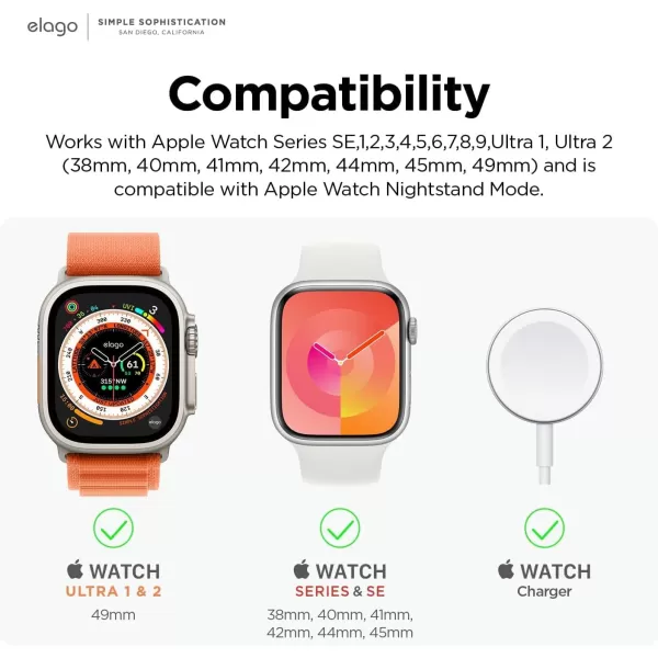 elago W8 Charger Stand Compatible with Apple Watch Series 987654321SE 45mm 44mm 42mm 41mm 40mm 38mm Nightstand Modeelago W8 Charger Stand Compatible with Apple Watch Series 987654321SE 45mm 44mm 42mm 41mm 40mm 38mm Nightstand Mode