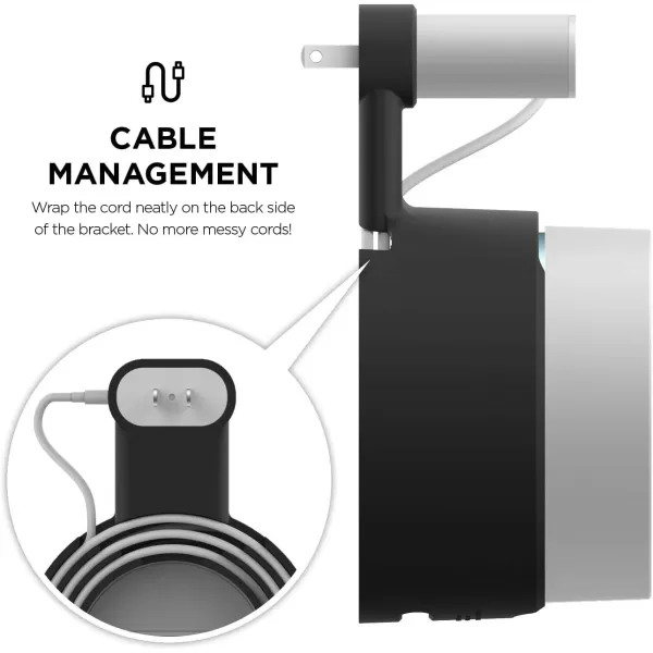 elago Wall Mount Compatible with Google WiFi  Easy to InstallMove No Screws Needed Cable Management Space Saving BlackBlack