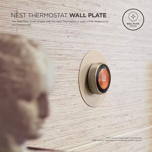 elago Wall Plate Cover Compatible with Google Nest Learning Thermostat 3rd 2nd 1st Nest Thermostat E Copper  Exact Color Match with Nest Fingerprint Resistant Durable Aluminum Non PlasticBrass