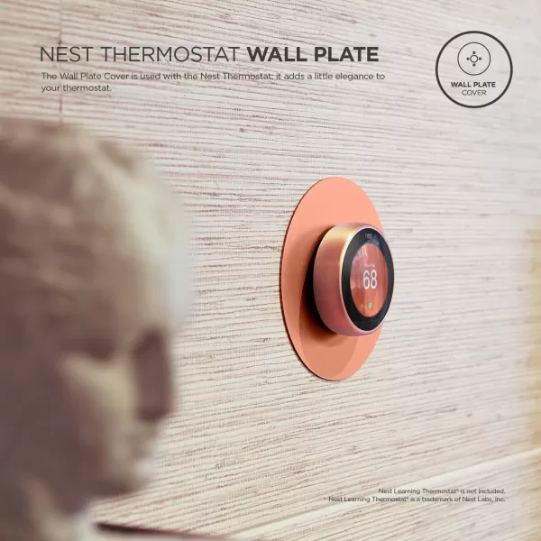 elago Wall Plate Cover Compatible with Google Nest Learning Thermostat 3rd 2nd 1st Nest Thermostat E Copper  Exact Color Match with Nest Fingerprint Resistant Durable Aluminum Non PlasticCopper