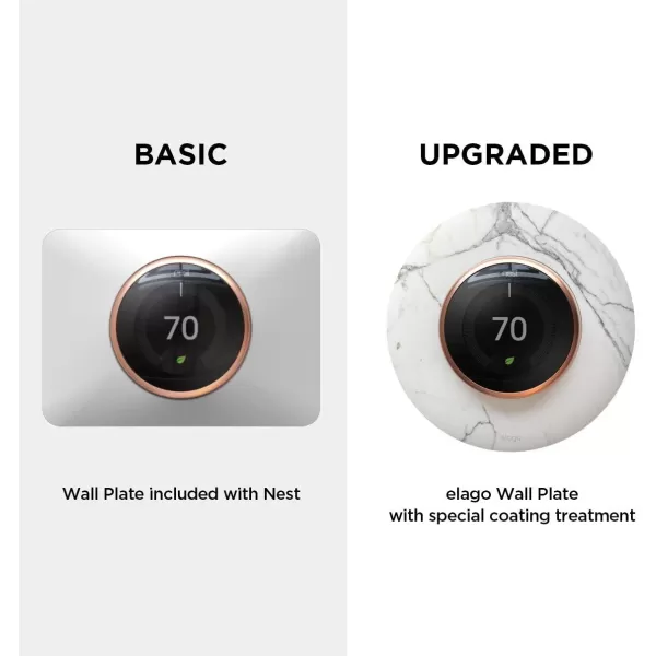 elago Wall Plate Cover Designed for Google Nest Learning Thermostat Matte Jean Indigo  Compatible with Nest Learning Thermostat 1st2nd3rd Generation US Patent RegisteredMarble