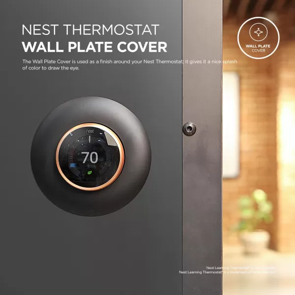 elago Wall Plate Cover Designed for Google Nest Learning Thermostat Matte Jean Indigo  Compatible with Nest Learning Thermostat 1st2nd3rd Generation US Patent RegisteredMatte Black