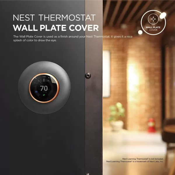 elago Wall Plate Cover Designed for Google Nest Learning Thermostat Matte Jean Indigo  Compatible with Nest Learning Thermostat 1st2nd3rd Generation US Patent RegisteredDark Gray