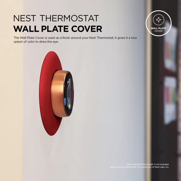 elago Wall Plate Cover Designed for Google Nest Learning Thermostat Matte Jean Indigo  Compatible with Nest Learning Thermostat 1st2nd3rd Generation US Patent RegisteredRed