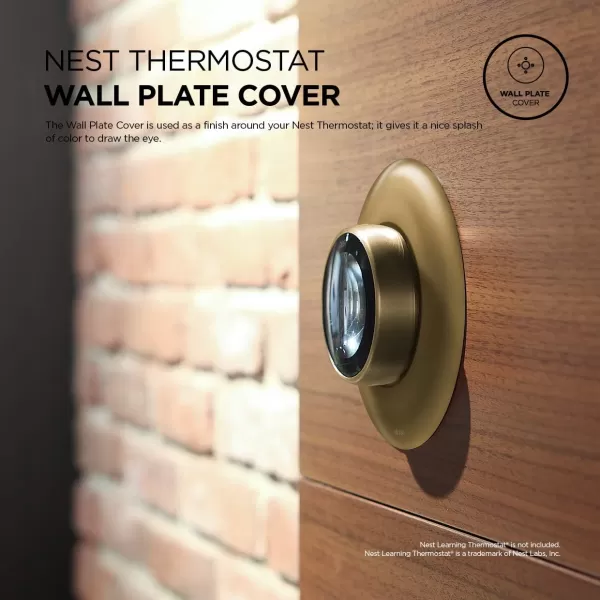 elago Wall Plate Cover Designed for Google Nest Learning Thermostat Matte Jean Indigo  Compatible with Nest Learning Thermostat 1st2nd3rd Generation US Patent RegisteredBrass