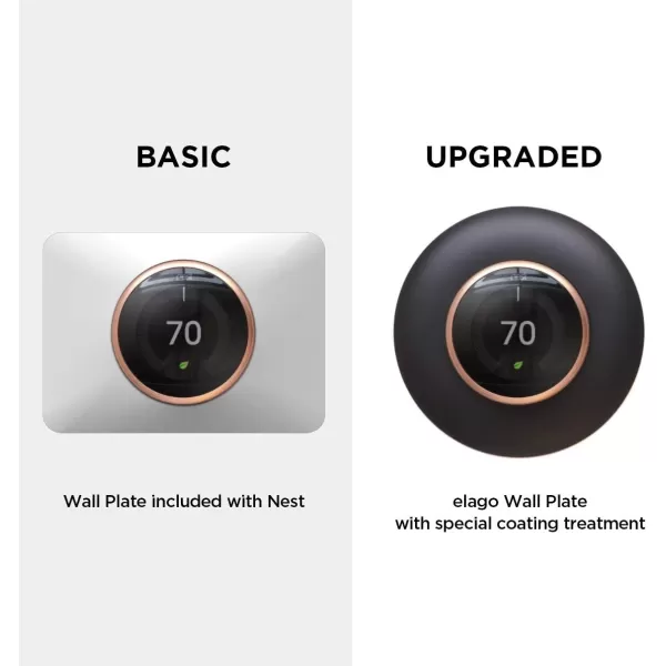 elago Wall Plate Cover Designed for Google Nest Learning Thermostat Matte Jean Indigo  Compatible with Nest Learning Thermostat 1st2nd3rd Generation US Patent RegisteredMatte Black