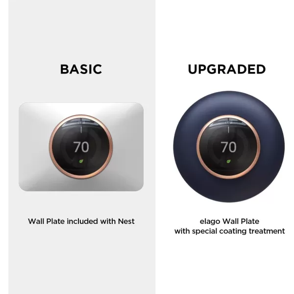 elago Wall Plate Cover Designed for Google Nest Learning Thermostat Matte Jean Indigo  Compatible with Nest Learning Thermostat 1st2nd3rd Generation US Patent RegisteredJean Indigo