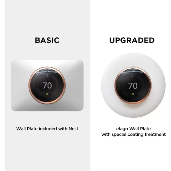 elago Wall Plate Cover Designed for Google Nest Learning Thermostat Matte Jean Indigo  Compatible with Nest Learning Thermostat 1st2nd3rd Generation US Patent RegisteredMatte White