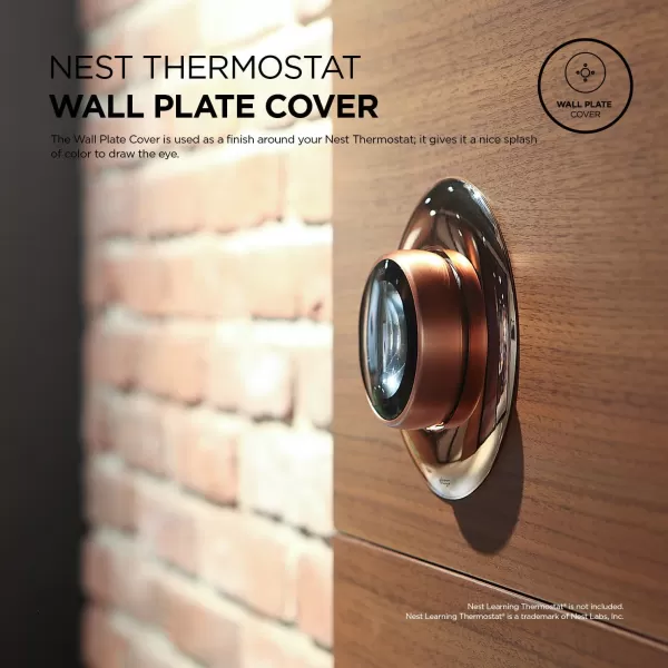 elago Wall Plate Cover Designed for Google Nest Learning Thermostat Matte Jean Indigo  Compatible with Nest Learning Thermostat 1st2nd3rd Generation US Patent RegisteredChrome Bronze