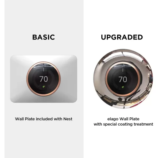 elago Wall Plate Cover Designed for Google Nest Learning Thermostat Matte Jean Indigo  Compatible with Nest Learning Thermostat 1st2nd3rd Generation US Patent RegisteredPolished Steel