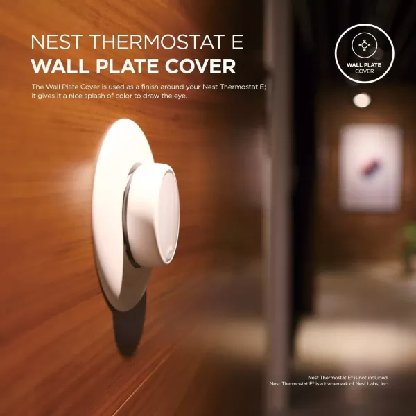 elago Wall Plate Cover Designed for Google Nest thermostat E Wall Plate 2017White  ONLY Compatible with Nest Thermostat E Hard ABS Material Not compatible with 2020 modelsUS Patent RegisteredWhite