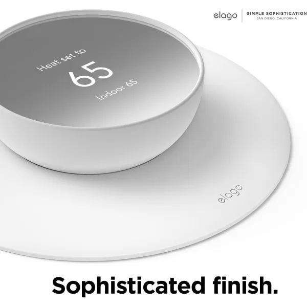 elago Wall Plate Cover Plus 2 Compatible with Google Nest Thermostat 2020 Snow  Durable Polycarbonate Material Easy Installation Complementary Design Perfect FitWhite