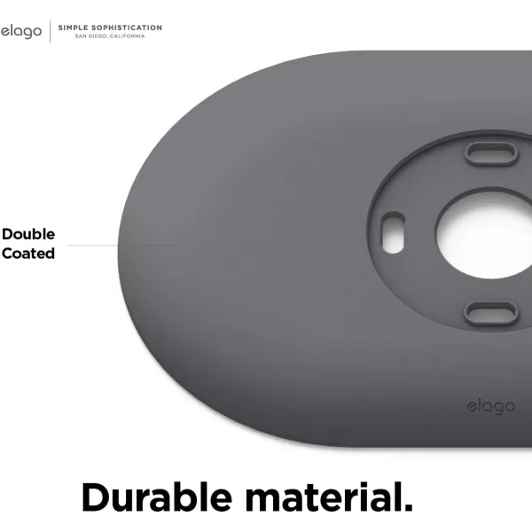 elago Wall Plate Cover Plus Compatible with Google Nest Thermostat 2020 Snow  Durable Polycarbonate Material Easy Installation Complementary DesignCharcoalGray