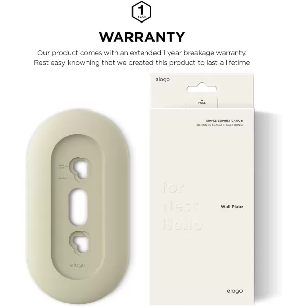 elago Wall Plate Designed for Google Nest Hello Wall Plate White  Compatible with Google Nest Hello Smart WiFi Video Doorbell Use with Adjustable Wedge US Patent RegisteredClassic White