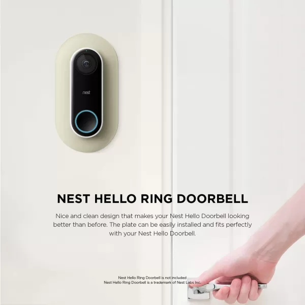 elago Wall Plate Designed for Google Nest Hello Wall Plate White  Compatible with Google Nest Hello Smart WiFi Video Doorbell Use with Adjustable Wedge US Patent RegisteredClassic White