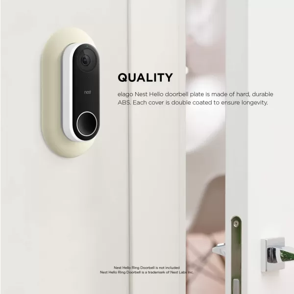 elago Wall Plate Designed for Google Nest Hello Wall Plate White  Compatible with Google Nest Hello Smart WiFi Video Doorbell Use with Adjustable Wedge US Patent RegisteredClassic White