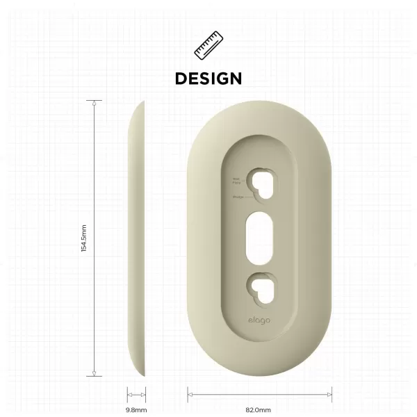 elago Wall Plate Designed for Google Nest Hello Wall Plate White  Compatible with Google Nest Hello Smart WiFi Video Doorbell Use with Adjustable Wedge US Patent RegisteredClassic White