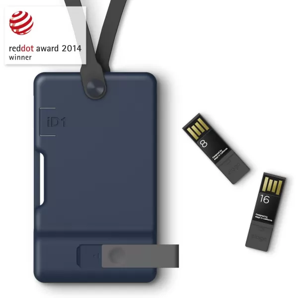 elago iD1 USB ID Card Holder reddot Design Award Winner 2014  Black USB Flash Drive Not IncludedJean Indigo