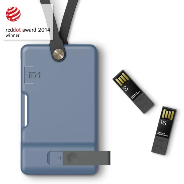 elago iD1 USB ID Card Holder reddot Design Award Winner 2014  Black USB Flash Drive Not IncludedRoyal Blue