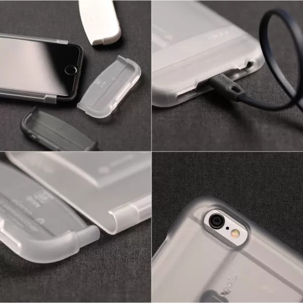elago iPhone 6 Plus Case Glide LimitedEditionFrosted Coral Blue  Mix and MatchPremium ArmorTrue Fit  for iPhone 6 Plus OnlyFrosted Dark Gray  Frosted Dark Gray