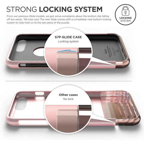 elago iPhone 7 Plus case GlideRose GoldChrome Rose Gold  MultiOption CaseMilitary Drop Test CertifiedSophisticated Shock Absorption  for iPhone 7 Pluselago iPhone 7 Plus case GlideRose GoldChrome Rose Gold  MultiOption CaseMilitary Drop Test CertifiedSophisticated Shock Absorption  for iPhone 7 Plus