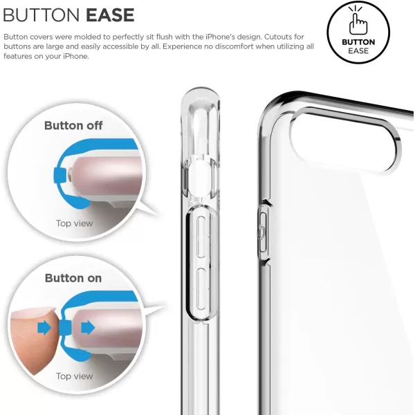 elago iPhone 8 PlusiPhone 7 Plus Case CushionCrystal Clear  Anti Smudge Dot CoatingRobust TPUShock AbsorbingCushionedelago iPhone 8 PlusiPhone 7 Plus Case CushionCrystal Clear  Anti Smudge Dot CoatingRobust TPUShock AbsorbingCushioned