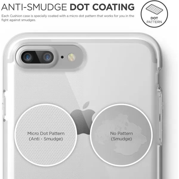 elago iPhone 8 PlusiPhone 7 Plus Case CushionCrystal Clear  Anti Smudge Dot CoatingRobust TPUShock AbsorbingCushionedelago iPhone 8 PlusiPhone 7 Plus Case CushionCrystal Clear  Anti Smudge Dot CoatingRobust TPUShock AbsorbingCushioned