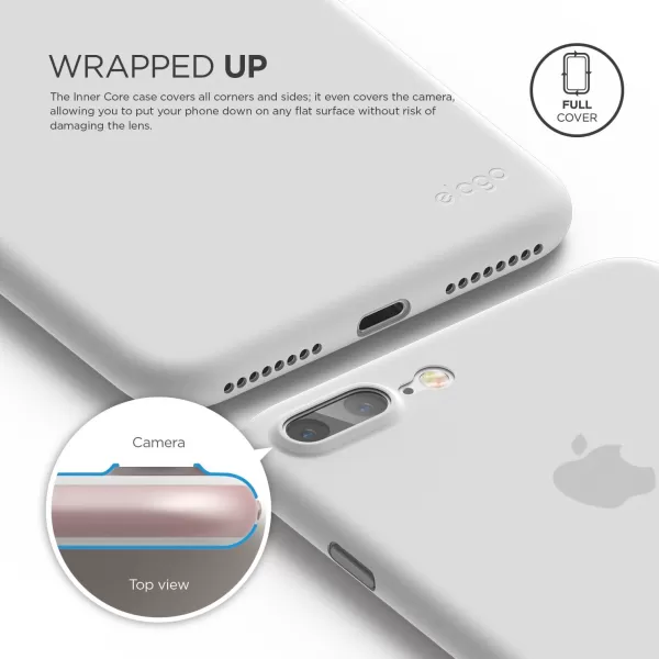 elago iPhone 8 PlusiPhone 7 Plus case OriginWhite  Scratch Protection Only 038mmfor MinimalistsTrue Fit  for iPhone 8 PlusiPhone 7 Plus Included Tempered Glass Screen ProtectorWhite