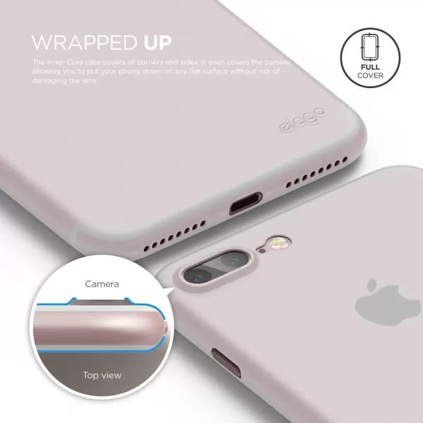 elago iPhone 8 PlusiPhone 7 Plus case OriginWhite  Scratch Protection Only 038mmfor MinimalistsTrue Fit  for iPhone 8 PlusiPhone 7 Plus Included Tempered Glass Screen ProtectorFrosted Transparent