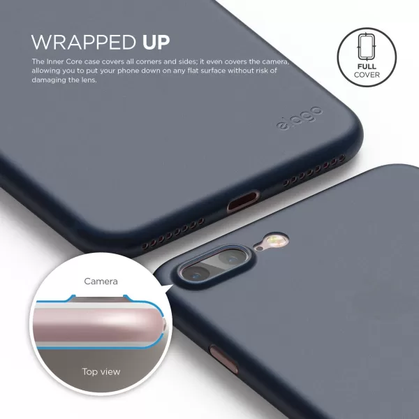 elago iPhone 8 PlusiPhone 7 Plus case OriginWhite  Scratch Protection Only 038mmfor MinimalistsTrue Fit  for iPhone 8 PlusiPhone 7 Plus Included Tempered Glass Screen ProtectorJean Indigo