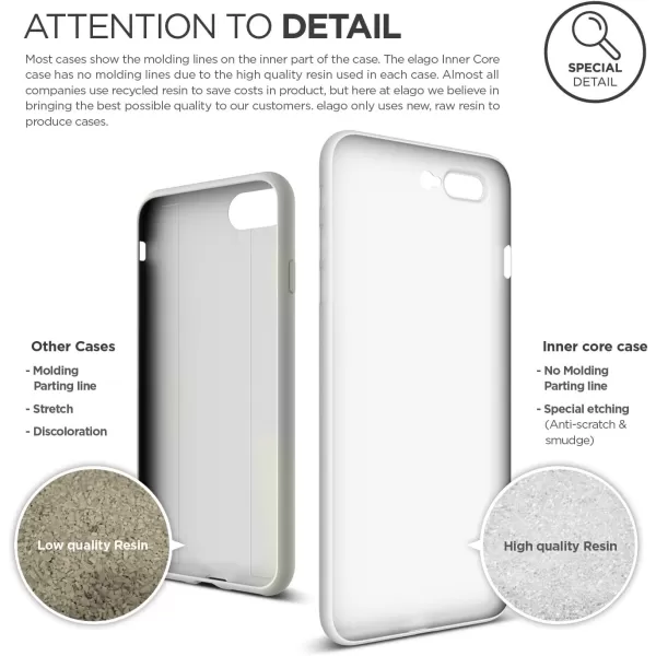 elago iPhone 8 PlusiPhone 7 Plus case OriginWhite  Scratch Protection Only 038mmfor MinimalistsTrue Fit  for iPhone 8 PlusiPhone 7 Plus Included Tempered Glass Screen ProtectorWhite