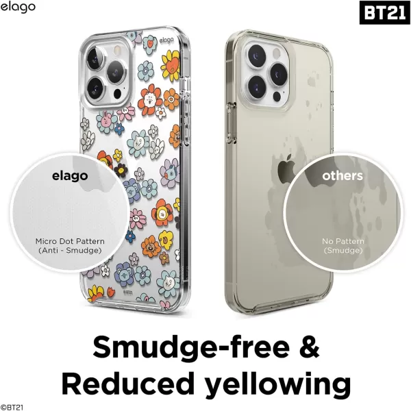 elago l BT21 Flower Hybrid Case Compatible with iPhone 13 Pro Max 67 inch Durable Full Body Protection Raised Lip Screen amp Camera Protection Official Merchandise Flower BouquetFlower Bouquet