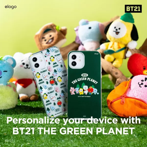 elago l BT21 Green Planet Hybrid Case Compatible with iPhone 12 61 inch Durable Full Body Protection Raised Lip Screen amp Camera Protection Official Merchandise CampingCamping