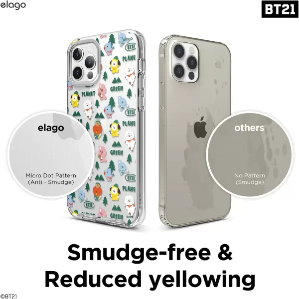 elago l BT21 Green Planet Hybrid Case Compatible with iPhone 12 61 inch Durable Full Body Protection Raised Lip Screen amp Camera Protection Official Merchandise CampingForest