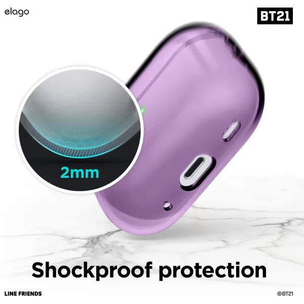 elago l BT21 Hope in Love Case Compatible with AirPods Pro 2nd Generation Protective Case Cover Transparent Shockproof Gel Tape Included Wireless Charging Reduce Yellowing Official Merchandiseelago l BT21 Hope in Love Case Compatible with AirPods Pro 2nd Generation Protective Case Cover Transparent Shockproof Gel Tape Included Wireless Charging Reduce Yellowing Official Merchandise