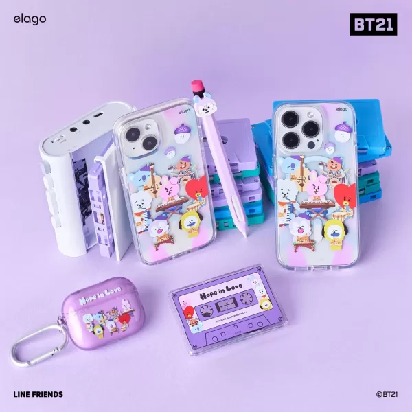 elago l BT21 Hope in Love Case Compatible with AirPods Pro 2nd Generation Protective Case Cover Transparent Shockproof Gel Tape Included Wireless Charging Reduce Yellowing Official Merchandiseelago l BT21 Hope in Love Case Compatible with AirPods Pro 2nd Generation Protective Case Cover Transparent Shockproof Gel Tape Included Wireless Charging Reduce Yellowing Official Merchandise