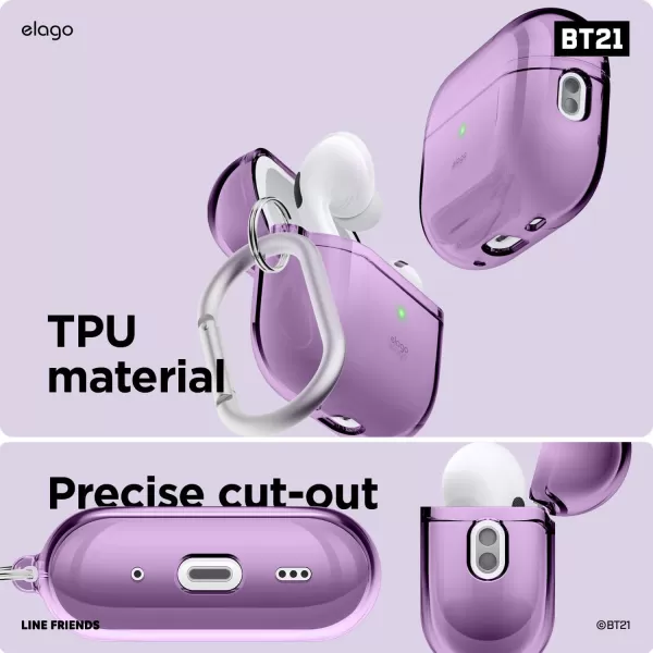 elago l BT21 Hope in Love Case Compatible with AirPods Pro 2nd Generation Protective Case Cover Transparent Shockproof Gel Tape Included Wireless Charging Reduce Yellowing Official Merchandiseelago l BT21 Hope in Love Case Compatible with AirPods Pro 2nd Generation Protective Case Cover Transparent Shockproof Gel Tape Included Wireless Charging Reduce Yellowing Official Merchandise