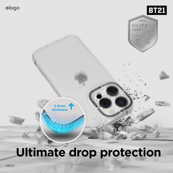 elago l BT21 minini Case Compatible with iPhone 14 Pro 61 inch Durable Full Body Protection Raised Lip Screen amp Camera Protection Official Merchandise Mint ToysMint Toys