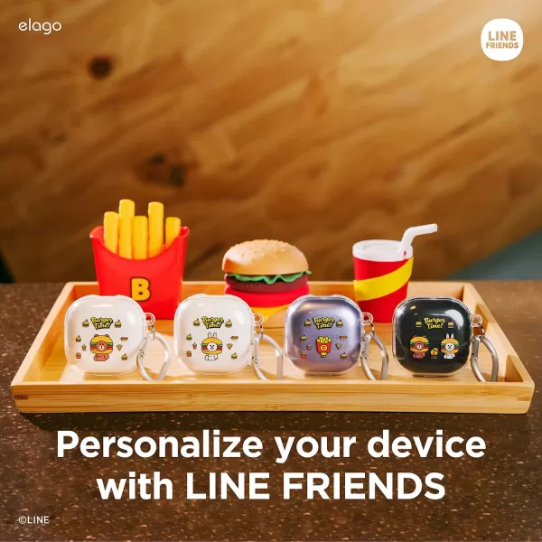 elago l LINE Friends Burger Time Case Compatible with Samsung Galaxy Buds Pro Case 2021  Compatible with Samsung Galaxy Buds Live Case Official Merchandise SallyALL