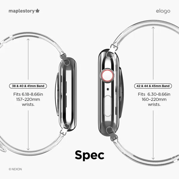 elago l MapleStory Collection Watch Band Compatible with Apple Watch Band 38mm 40mm 41mm 42mm 44mm 45mm compatible with iWatch Series 8SE276SE54321 Soft Protective Strap Official MerchandiseMapleStory pinkbean 38mm40mm41mm