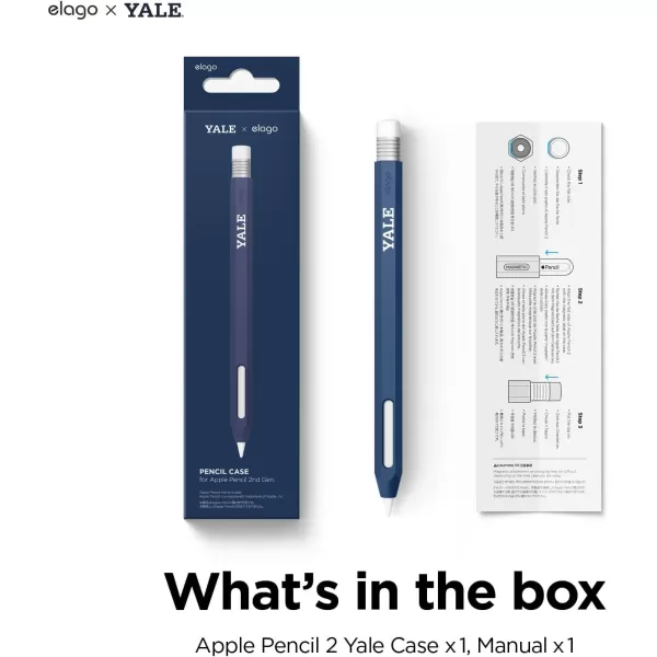 elago x Yale University Classic Pencil Case Compatible with Apple Pencil 2nd Generation Cover Sleeve Compatible with Magnetic Charging and Double Tap Official MerchandiseYALE