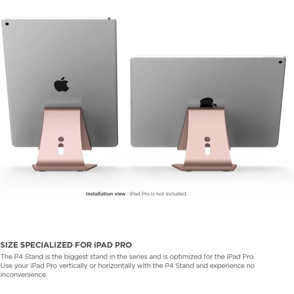 iPad Pro elago P4 Stand  Premium AluminumCable ManagementPerfect Angle  for iPad Pro iPad air iPad iPad Mini amp Tablet PC Rose GoldiPad Pro elago P4 Stand  Premium AluminumCable ManagementPerfect Angle  for iPad Pro iPad air iPad iPad Mini amp Tablet PC Rose Gold