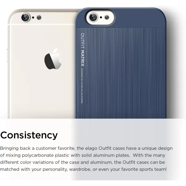 iPhone 6S Case elago Outift MatrixJean Indigo  Premium Hybrid ConstructionBrushed AluminumSpark Design Award  for iPhone 66SiPhone 6S Case elago Outift MatrixJean Indigo  Premium Hybrid ConstructionBrushed AluminumSpark Design Award  for iPhone 66S