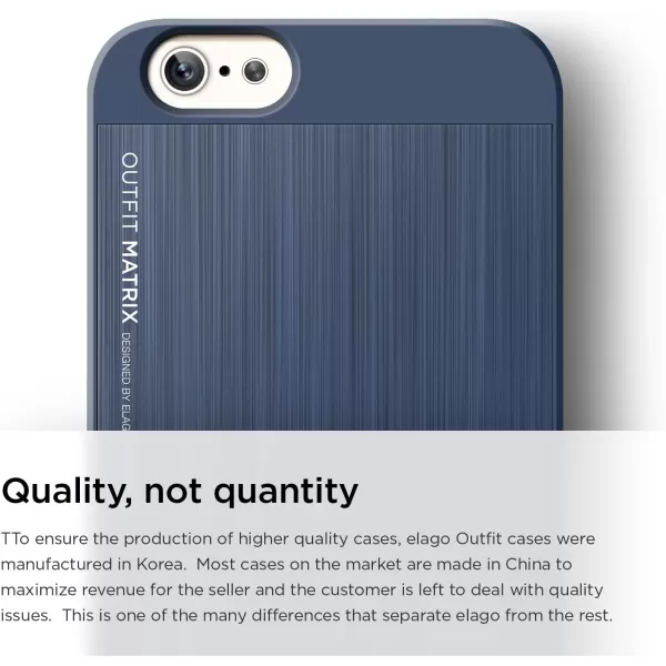 iPhone 6S Case elago Outift MatrixJean Indigo  Premium Hybrid ConstructionBrushed AluminumSpark Design Award  for iPhone 66SiPhone 6S Case elago Outift MatrixJean Indigo  Premium Hybrid ConstructionBrushed AluminumSpark Design Award  for iPhone 66S