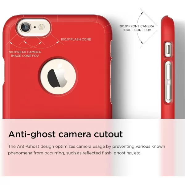 iPhone 6S Case elago Slim FitSoft Feel Extreme Red  LightMinimalisticTrue Fit  for iPhone 66SiPhone 6S Case elago Slim FitSoft Feel Extreme Red  LightMinimalisticTrue Fit  for iPhone 66S