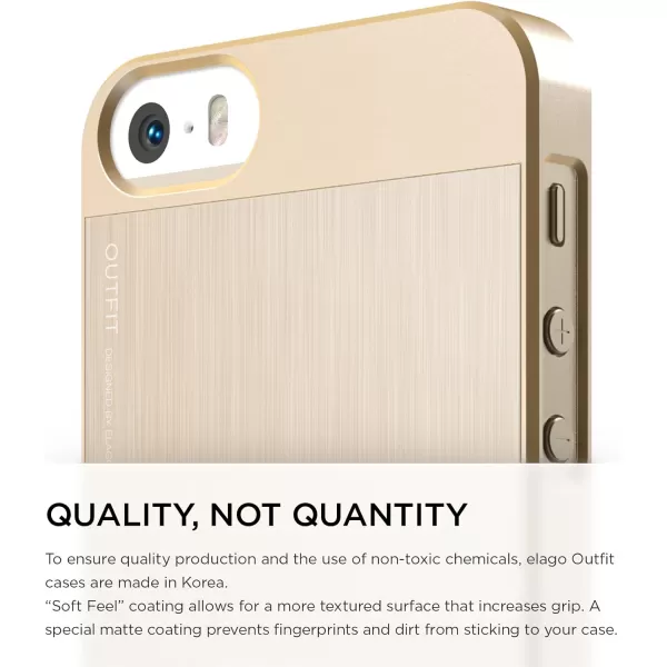 iPhone SE case elago Outift MatrixChampagne Gold  Premium Hybrid ConstructionDiamondCut AluminumSpark Design Award  for iPhone SE55SiPhone SE case elago Outift MatrixChampagne Gold  Premium Hybrid ConstructionDiamondCut AluminumSpark Design Award  for iPhone SE55S