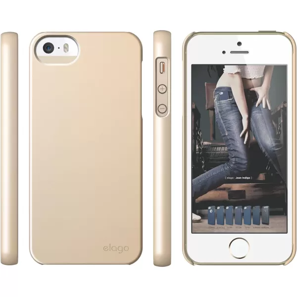 iPhone SE case elago Slim Fit 2Soft Feel Champagne Gold  LightMinimalisticTrue Fit  for iPhone SE55SiPhone SE case elago Slim Fit 2Soft Feel Champagne Gold  LightMinimalisticTrue Fit  for iPhone SE55S